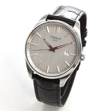Tissot PR 100 Quartz Silver Dial Black Leather Strap Watch for Men - T150.410.16.031.00