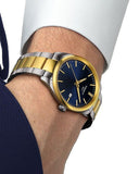 Tissot PR 100 Blue Dial Two Tone Steel Strap Watch for Men - T150.410.22.041.00