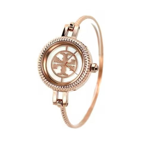 Tory Burch Riva Rose Gold Dial Rose Gold Steel Strap Watch for Women - TBW4037