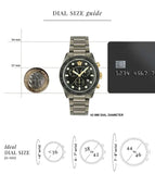 Versace Greca Dome Chronograph Black Dial Grey Steel Strap Watch for Men - VE6K00623
