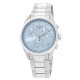 Tissot PR 100 Chronograph Light Blue Dial Silver Steel Strap Watch for Men - T150.417.11.351.00