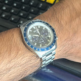 Seiko Prospex Speedtimer Solar Chronograph Grey Dial Silver Steel Strap Watch for Men - SSC939