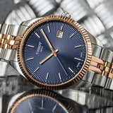 Tissot Ballade Quartz Blue Dial Two Tone Steel Strap Watch for Women - T156.210.22.041.00