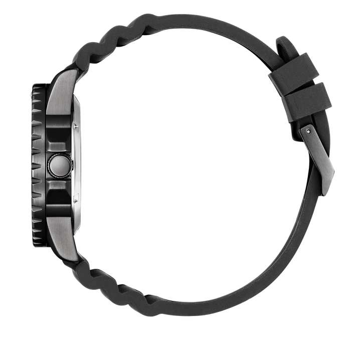 Citizen Mechanical Automatic Black Dial Black Rubber Strap Watch for Men - NJ0125-11E