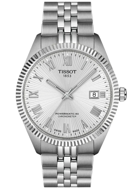 Tissot Ballade Powermatic 80 COSC Silver Dial Silver Steel Strap Watch for Men - T156.408.11.033.00