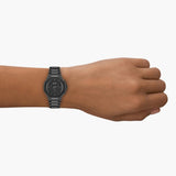 Hugo Boss Taper Chronograph Black Dial Black Steel Strap Watch for Men - 1514088