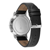 Hugo Boss Integrity Chronograph Black Dial Black Leather Strap Watch for Men - 1513777