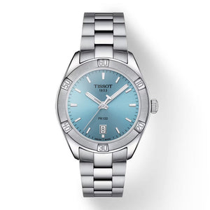Tissot PR 100 Sport Chic Lady Blue Dial Silver Steel Strap Watch for Women - T101.910.11.351.00