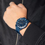 Hugo Boss Admiral Chronograph Blue Dial Blue Nylon Strap Watch for Men - 1513919