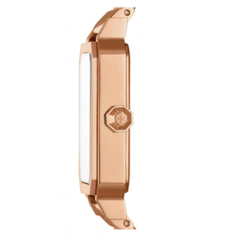 Tory Burch Robinson White Dial Rose Gold Steel Strap Watch for Women - TBW1502