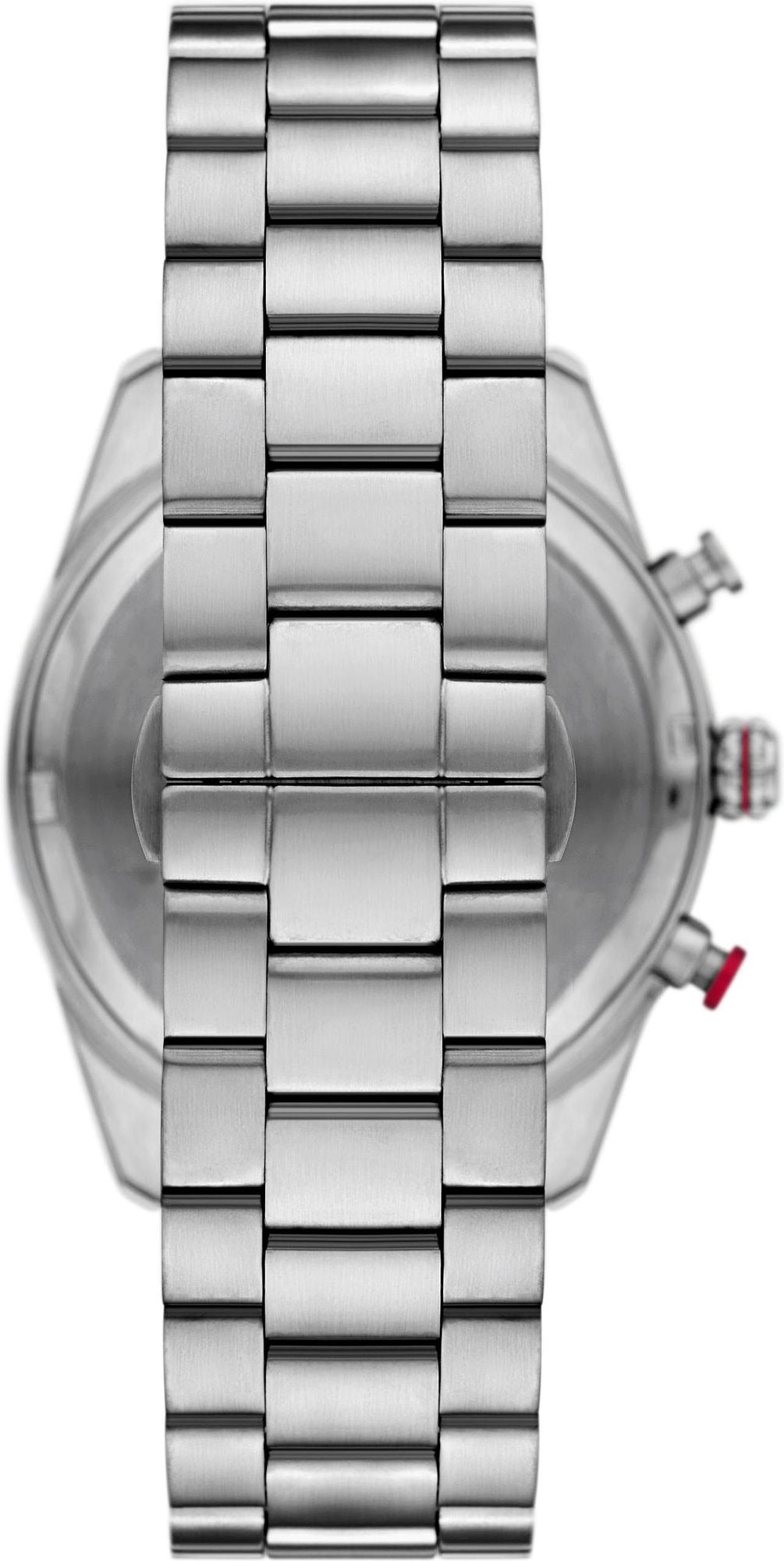 Emporio Armani Racer Chronograph Blue Dial Silver Steel Strap Watch for Men - AR11676