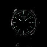 Tissot PR 100 Black Dial Black Leather Strap Watch for Men - T150.410.16.051.00