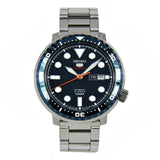 Seiko 5 Sports Automatic Blue Dial Silver Steel Strap Watch for Men - SRPC63J1