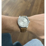 Tissot PRC 100 Solar Quartz Silver Dial Brown Leather Strap Watch for Men - T151.422.16.031.00