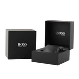 Hugo Boss Trace Chronograph Blue Dial Brown Leather Strap Watch for Men - 1514002