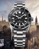 Seiko Prospex 1965 Heritage Divers Automatic Black Dial Silver Steel Strap Watch for Men - SPB453J1