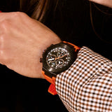Tissot T Race Chronograph Black Dial Orange Rubber Strap Watch for Men - T141.417.37.051.02