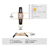 Emporio Armani Genni Silver Dial Black Leather Strap Watch for Women - AR11624