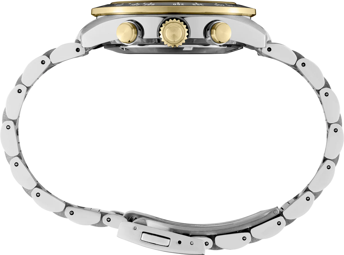 Seiko Prospex Speedtimer Solar Chronograph Black Dial Silver Steel Strap Watch for Men - SSC941