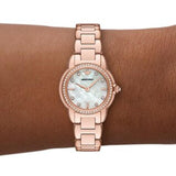 Emporio Armani Mia Mother of Pearl Dial Rose Gold Steel Strap Watch for Women - AR11671