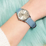 Gucci G Timeless Silver Dial Blue Leather Strap Watch for Women - YA1265039