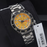 Seiko Prospex The Night of Siam Limited Edition Yellow Dial Silver Steel Strap Watch for Men - SPB487J1