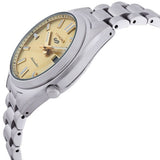 Seiko 5 Sports SNXS Automatic Gold Dial Silver Steel Strap Watch for Men - SRPL59K1