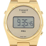 Tissot PRX Digital Quartz Gold Dial Gold Steel Strap Watch for Men - T137.463.33.020.00