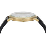 Emporio Armani Minimalist Green Dial Black Leather Strap Watch for Men - AR11601