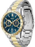 Hugo Boss Allure Chronograph Blue Dial Two Tone Steel Strap Watch for Men - 1514163