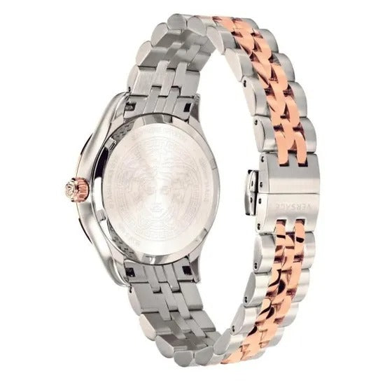 Versace Hellenyium Grey Dial Two Tone Steel Strap Watch for Women - VEHU00520
