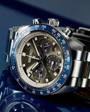 Seiko Prospex Speedtimer Solar Chronograph Grey Dial Silver Steel Strap Watch for Men - SSC939