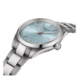 Tissot PR 100 Ice Blue Dial Silver Steel Strap Watch for Women - T150.210.11.351.00