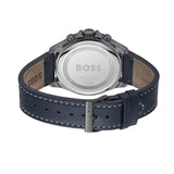 Hugo Boss Troper Chronograph Blue Dial Blue Leather Strap Watch for Men - 1514056