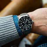 Seiko Prospex 1965 Heritage Divers Automatic Black Dial Silver Steel Strap Watch for Men - SPB453J1