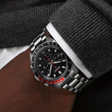 Seiko Prospex Speedtimer Solar Chronograph Black Dial Silver Steel Strap Watch for Men - SSC915