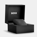 Hugo Boss Troper Chronograph Automatic Black Dial Silver Steel Strap Watch for Men - 1514202