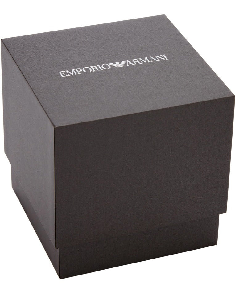 Emporio Armani Racer Chronograph Blue Dial Silver Steel Strap Watch for Men - AR11676