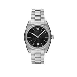 Emporio Armani Frederico Analog Black Dial Silver Steel Strap Watch for Men - AR11622