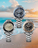 Seiko Prospex Polygonal Divers Automatic Blue Dial Silver Steel Strap Watch for Men - SPB483J1