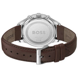 Hugo Boss Avery Chronograph Grey Dial Brown Leather Strap Watch for Men - 1514155