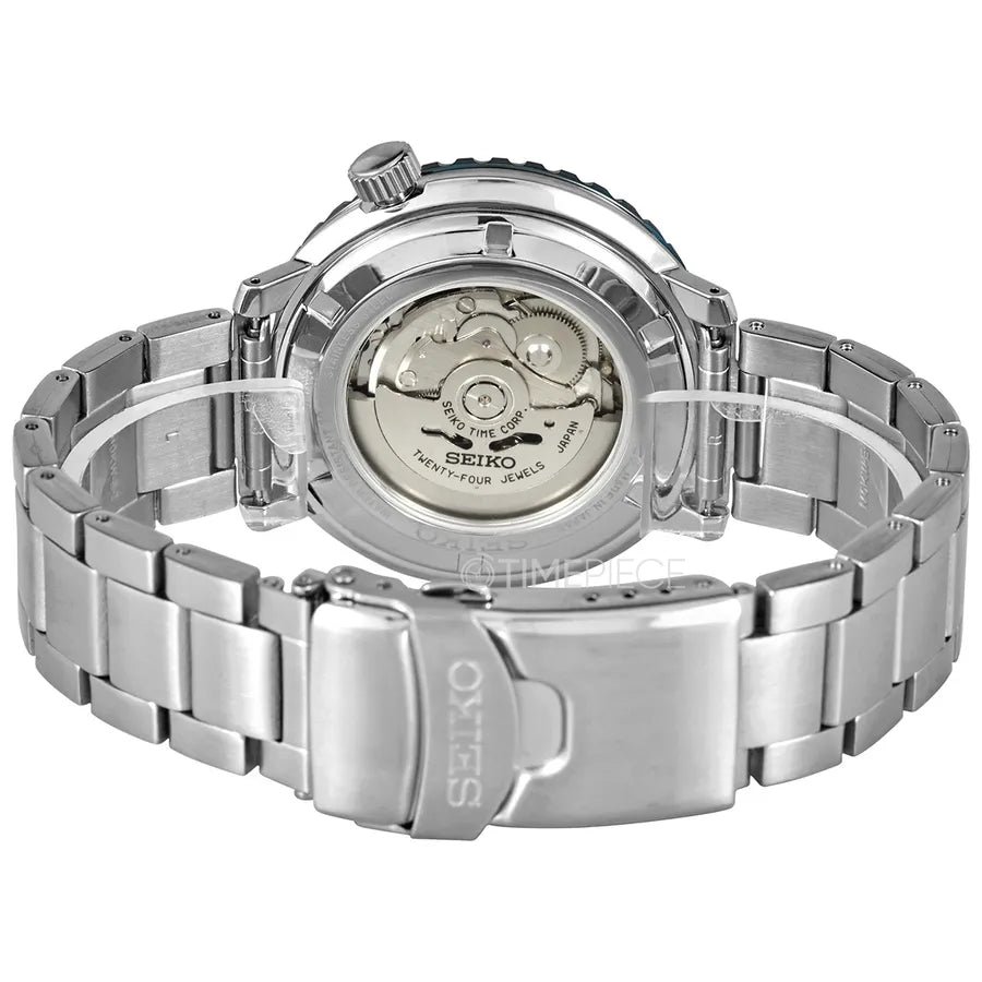 Seiko 5 Sports Automatic Blue Dial Silver Steel Strap Watch for Men - SRPC63J1