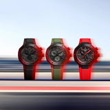 Tissot T Race Chronograph Black Dial Orange Rubber Strap Watch for Men - T141.417.37.051.02