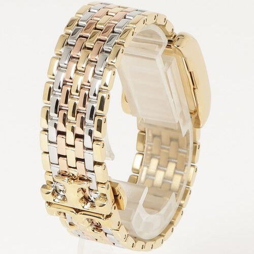 Tory Burch Eleanor White Dial Tri Tone Steel Strap Watch for Women - TBW1078