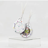 Swatch Royal Pop White Dial White Leather Strap Watch for Men - Huit Blanc
