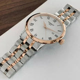 Tissot T Classic Dream Quartz White Dial Two Tone Steel Strap Watch for Men - T129.410.22.013.00