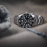 Seiko Prospex 1965 Heritage Divers Automatic Black Dial Silver Steel Strap Watch for Men - SPB453J1