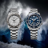 Seiko Prospex 1968 Heritage Divers GMT The Great Wave Limited Edition Blue Dial Silver Steel Strap Watch for Men - SPB509J1