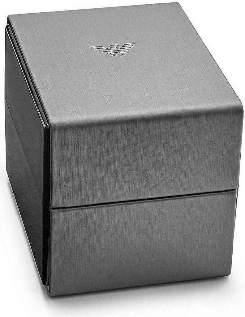 Emporio Armani Federico Chronograph Green Dial Silver Steel Strap Watch for Men - AR11640