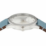 Gucci G Timeless Silver Dial Blue Leather Strap Watch for Women - YA1265039